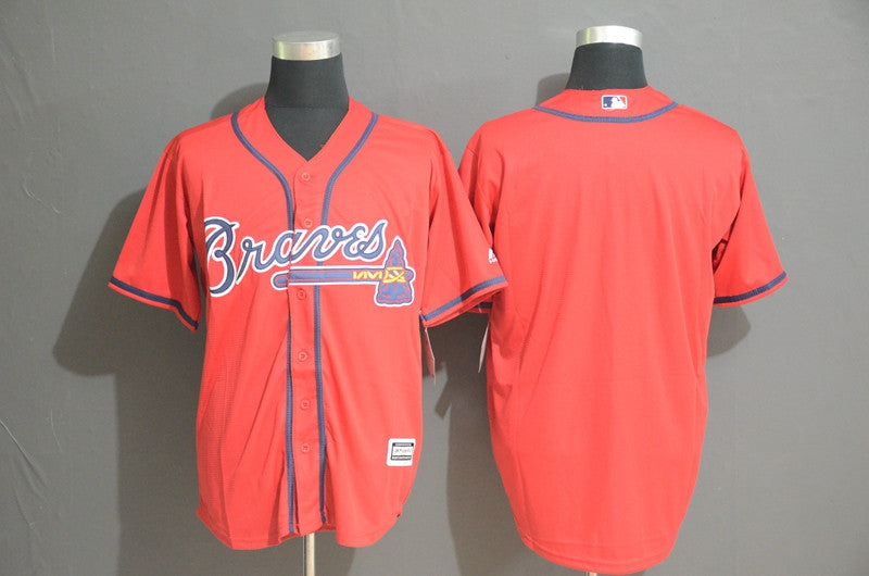 Custom Atlanta Braves red jersey