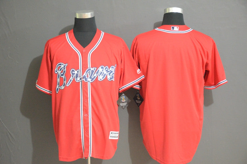Custom Atlanta Braves red jersey