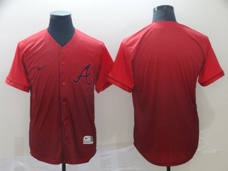 Custom Atlanta Braves red Fashion jersey