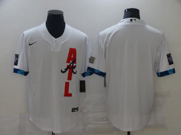 Custom Atlanta Braves white All-Star jersey