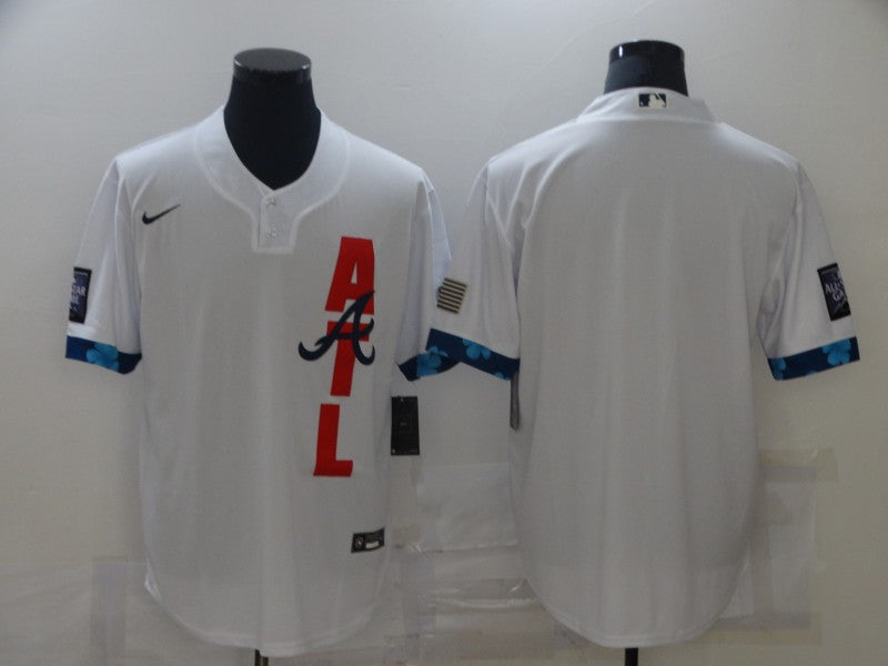 Custom Atlanta Braves white All-Star jersey