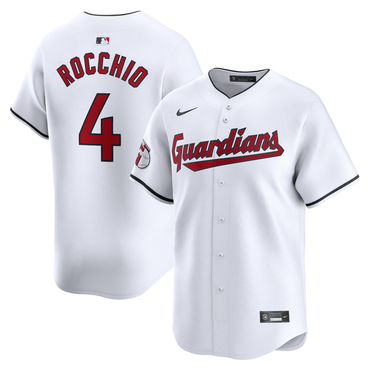 Brayan Rocchio Cleveland Guardians white Limited jersey