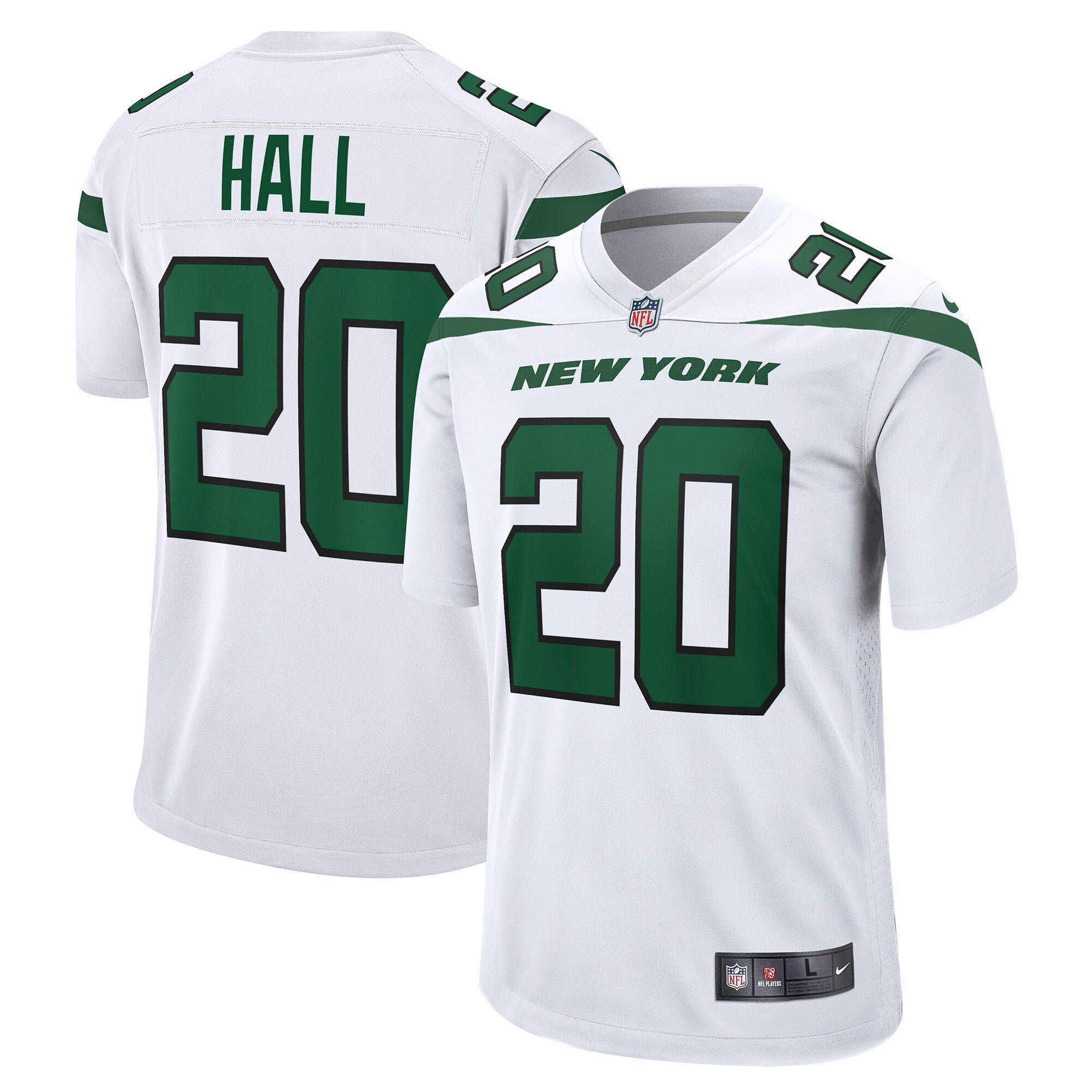 Breece Hall New York Jets white Game jersey
