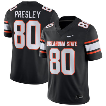 Brennan Presley Oklahoma State Cowboys black jersey