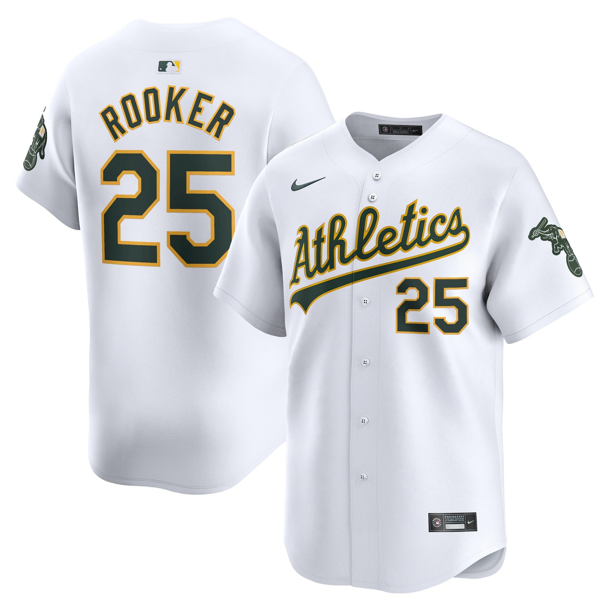 Brent Rooker Oakland Athletics white Limited jersey