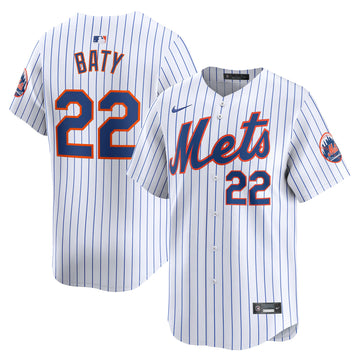 Brett Baty New York Mets white Limited jersey