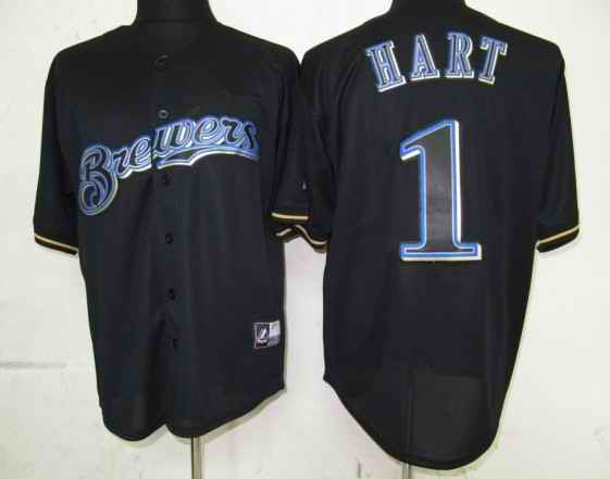 Hart Milwaukee Brewers black Fashion jersey