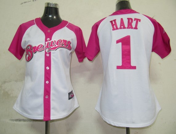 Hart Fielder Women Milwaukee Brewers pink Fashion jersey
