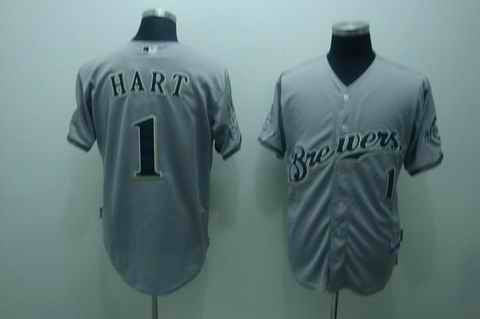 Hart Milwaukee Brewers grey jersey