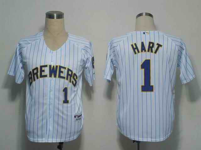 Hart Milwaukee Brewers white jersey