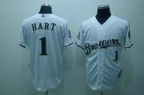 Hart Milwaukee Brewers white jersey