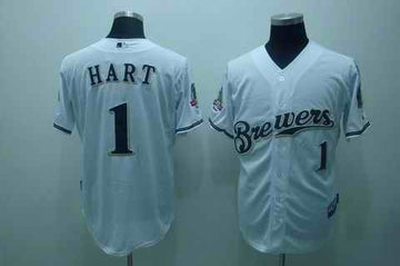Hart Milwaukee Brewers white jersey