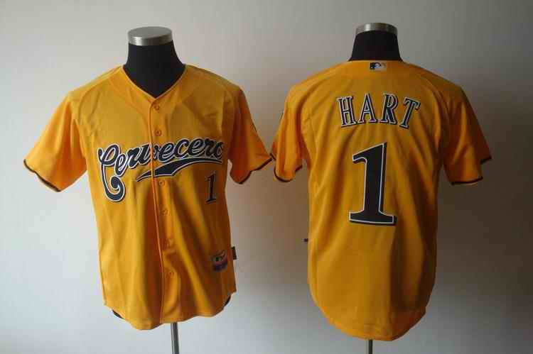 Hart Milwaukee Brewers yellow jersey