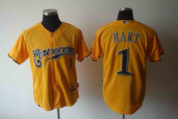 Hart Milwaukee Brewers yellow jersey