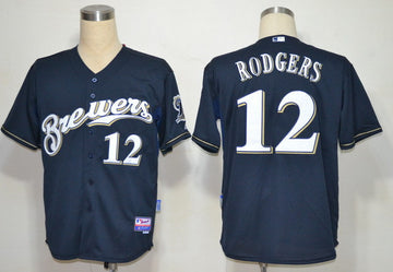 Rodgers Milwaukee Brewers blue jersey