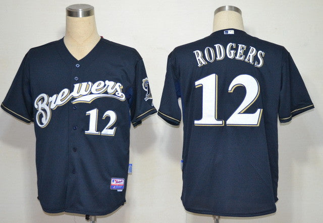 Rodgers Milwaukee Brewers blue jersey