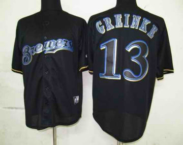 Greinke Milwaukee Brewers black Fashion jersey
