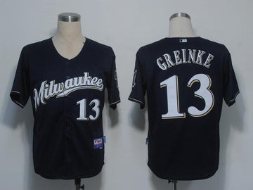 Greinke Milwaukee Brewers blue jersey