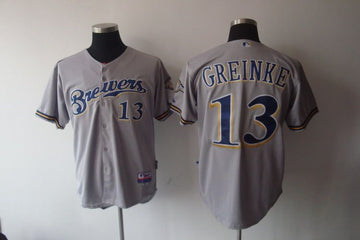 Greinke Milwaukee Brewers grey jersey