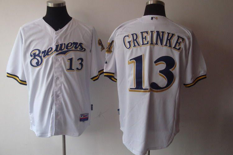 Greinke Milwaukee Brewers white jersey