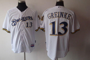 Greinke Milwaukee Brewers white jersey