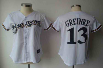 Greinke Milwaukee Brewers white jersey