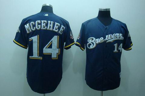 Mcgehee Milwaukee Brewers blue jersey