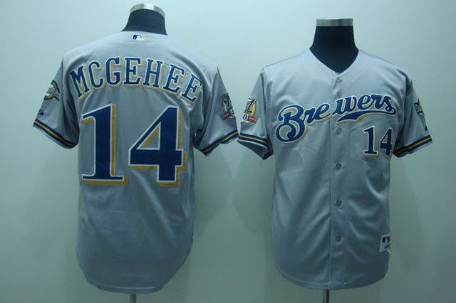 Mcgehee Milwaukee Brewers gray jersey