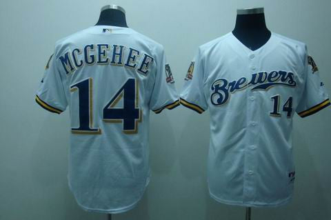 Mcgehee Milwaukee Brewers white jersey