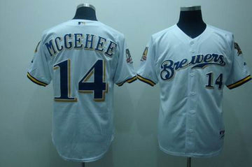 Mcgehee Milwaukee Brewers white jersey