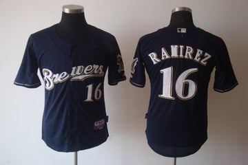 Ramirez Milwaukee Brewers black jersey