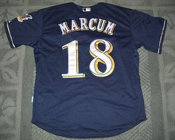 Marcun Milwaukee Brewers blue jersey
