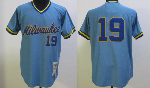 Milwaukee Brewers blue Retro jersey