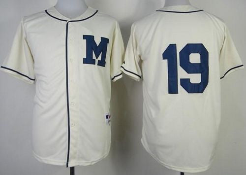 Robin Yount Milwaukee Brewers cream jersey