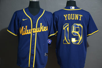 Robin Yount Milwaukee Brewers royal Fashion jersey