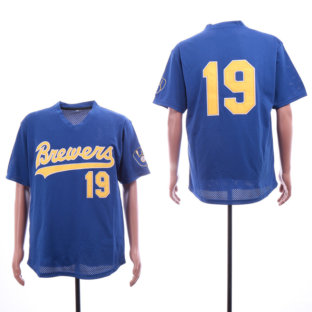 Robin Yount Milwaukee Brewers royal Throwback jersey