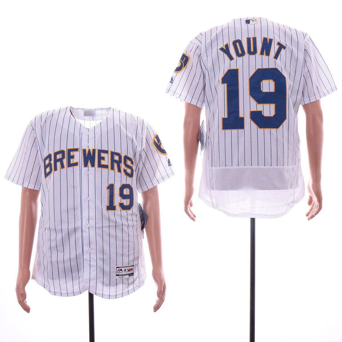 Robin Yount Milwaukee Brewers white jersey
