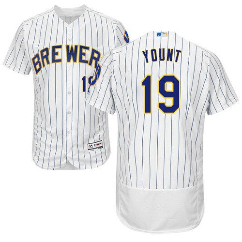Robin Yount Milwaukee Brewers white jersey