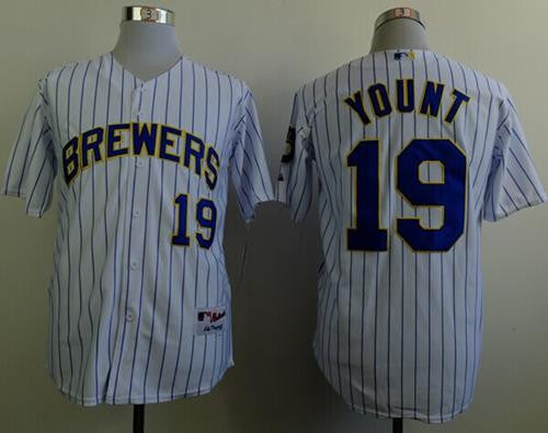 Robin Yount Milwaukee Brewers white jersey
