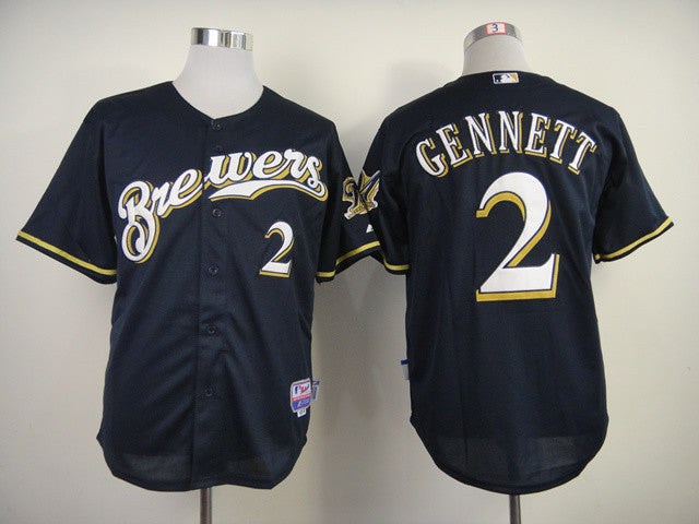 Gennett Milwaukee Brewers blue jersey