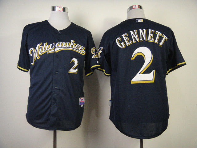 Gennett Milwaukee Brewers blue jersey