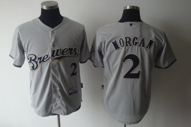 Morgan Milwaukee Brewers grey jersey