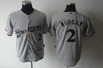 Morgan Milwaukee Brewers grey jersey