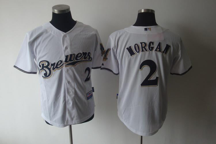 Morgan Milwaukee Brewers white jersey