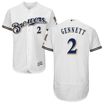 Scooter Gennett Milwaukee Brewers white jersey
