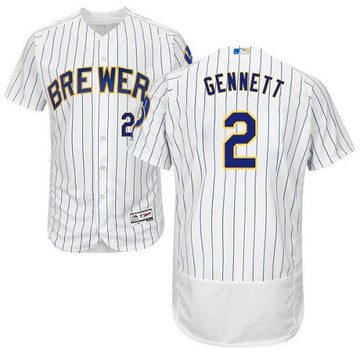 Scooter Gennett Milwaukee Brewers white jersey