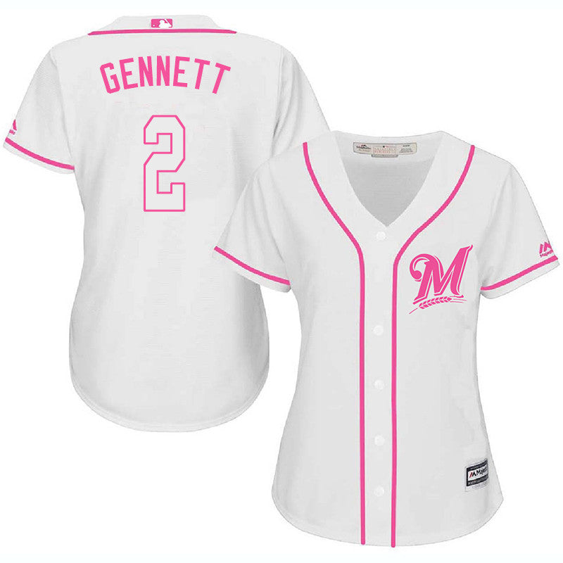 Scooter Gennett Milwaukee Brewers white jersey