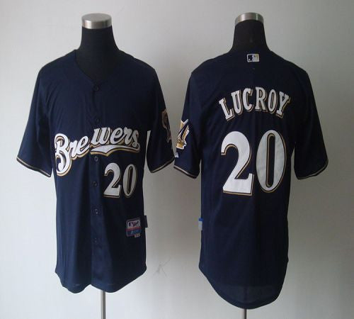 Jonathan Lucroy Milwaukee Brewers blue jersey