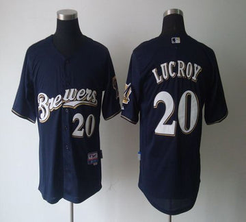 Jonathan Lucroy Milwaukee Brewers blue jersey