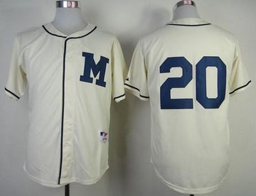 Jonathan Lucroy Milwaukee Brewers cream jersey